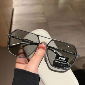 geometric aviator sunglasses