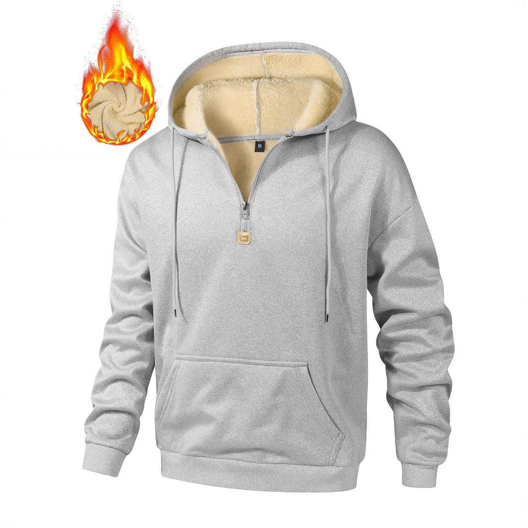 Fleece-Lined Half-Zip Hoodie - Image 2