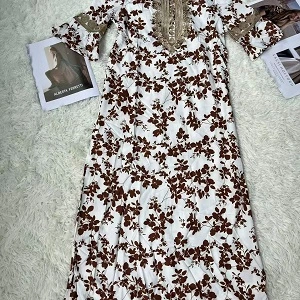 Arabic-style floral maxi Jalabiya Abaya gown - Image 5